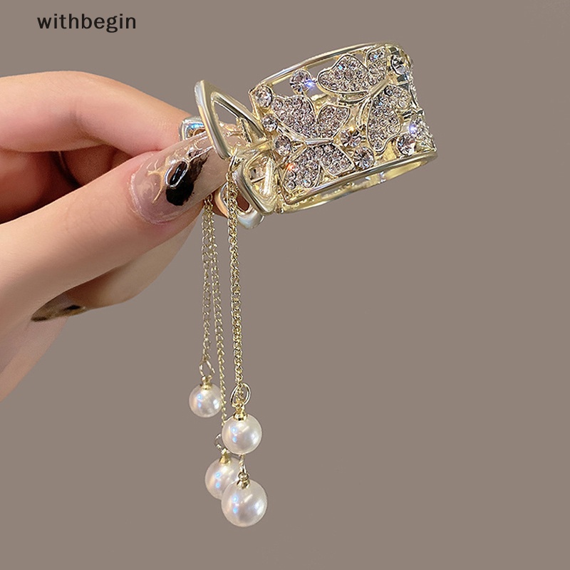 Kẹp Tóc Đính Đá Ngọc Trai Giả Thời Trang Dành Cho Nữ