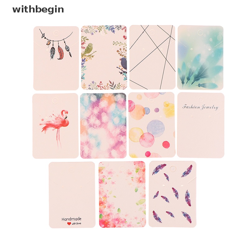 Set 30 Thẻ Trưng Bày Trang Sức Họa Tiết Đá Hoa Cương Kích Thước 5x7cm