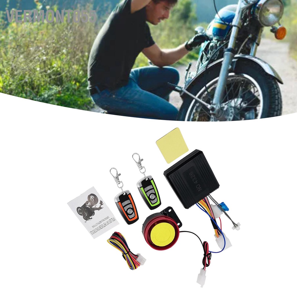 Vermont055 Báo động chống trộm xe máy Điều khiển từ xa Động cơ khởi độ nhạy cao một chiều