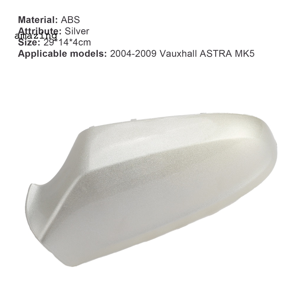 Ốp Gương Chiếu Hậu Hình Đôi Cánh Màu Bạc Cho Vauxhall ASTRA MK5 04-09