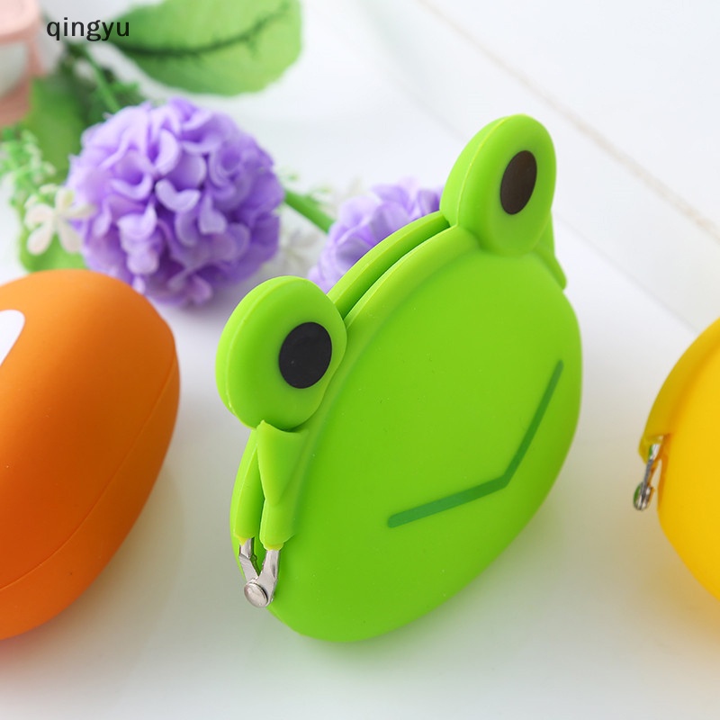 Qingyu Túi Đựng Tiền Xu / Tai Nghe Mini Bằng Silicon Hình Động Vật Dễ Thương Dùng Cho Trường Học / Làm Quà Tặng