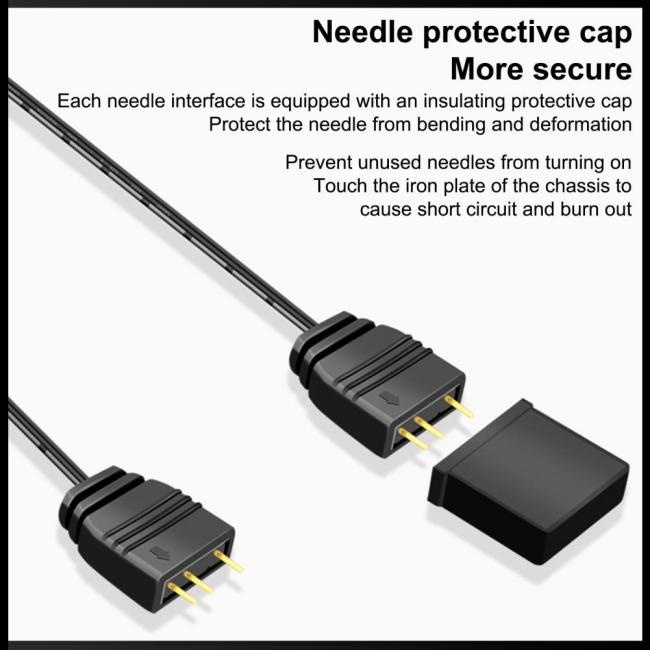 Dây Cáp Nối Dài Bo Mạch Chủ Argb 5v 3 Chấu 1 Sang 4 33.5cm