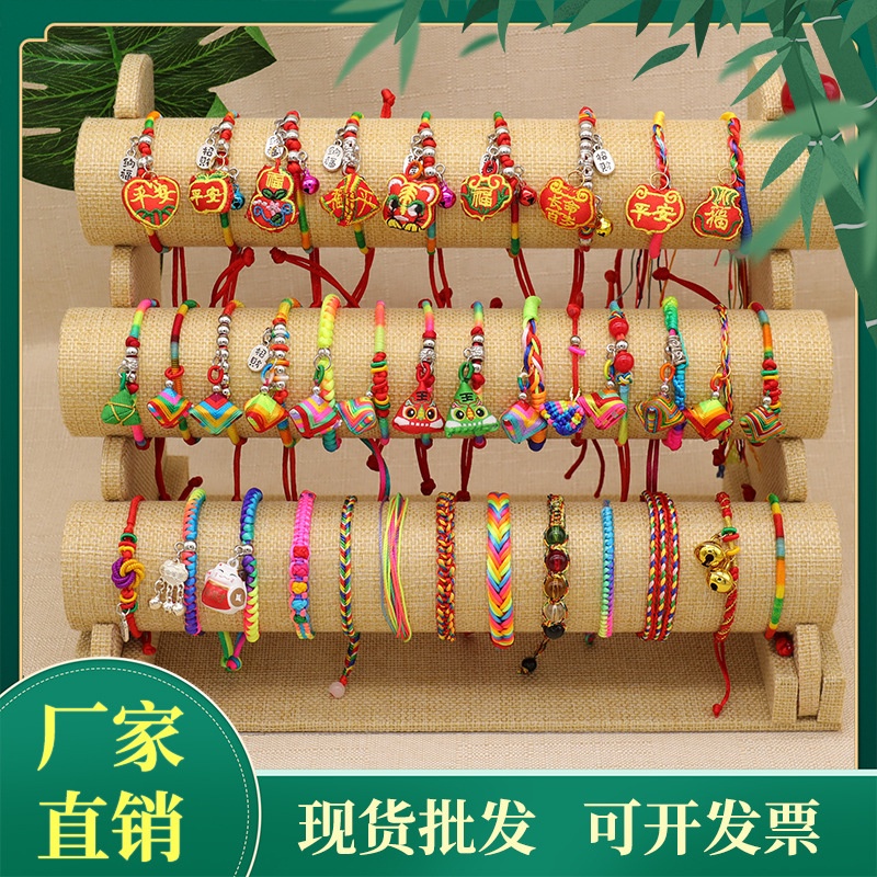 Vòng Đeo Tay Dây Thừng Bện Thủ Công Nhiều Màu Sắc Lễ Hội Rồng Nhỏ Phong Cách Dân Tộc Mới Dành Cho Trẻ Em
