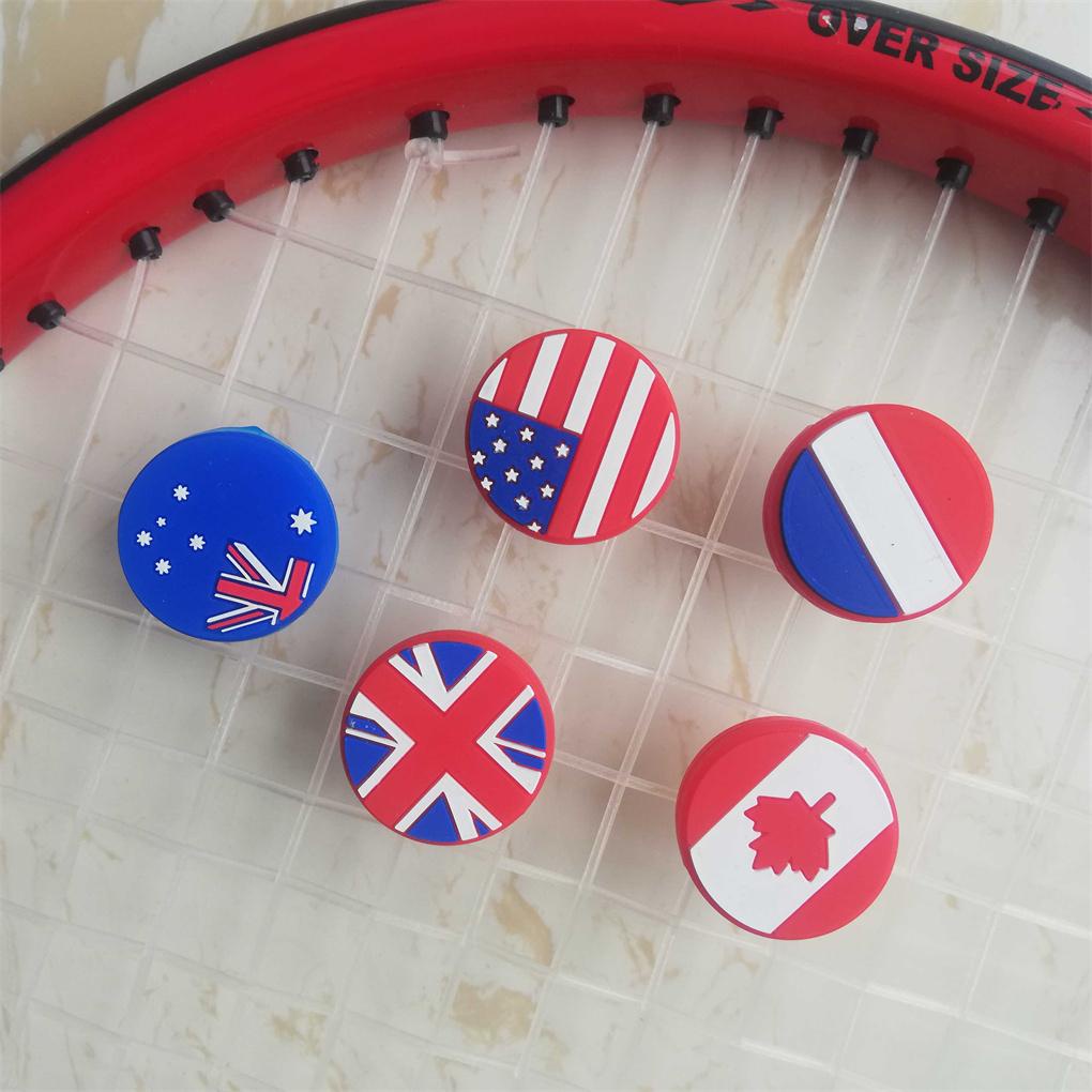 Set 5 Phụ Kiện Bảo Vệ Vợt Tennis Bằng Silicon Giảm Sốc Chống Rung Tiện Dụng