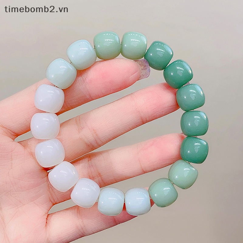 Vòng Tay Hạt Nhựa Acrylic Màu Gradient Dễ Thương Cho Nữ