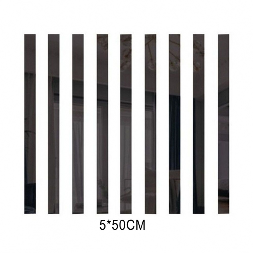 10 Sticker Dán Tường Bằng Acrylic Với Họa Tiết Sọc Màu Gương Dùng Trang Trí Phòng Ngủ Chất