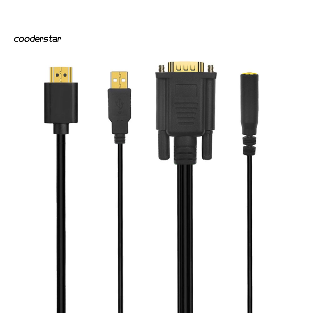 Cáp Chuyển Đổi HDMI Sang VGA Dài 1 / 1.5 / 2M 1080P Cho PC Laptop