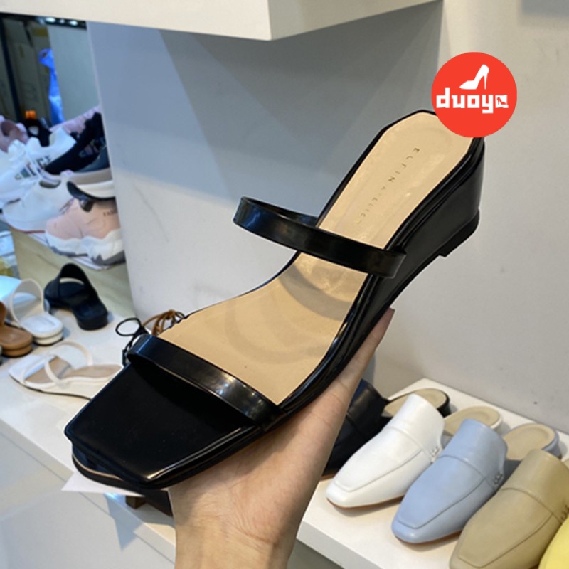 Duoya Hair Thẳng ~ [Hàng Có Sẵn] Dép Cao Gót Sandal Đế Phẳng Màu Nude Đơn Giản Cho Nữ Miễn Phí Vận Chuyển