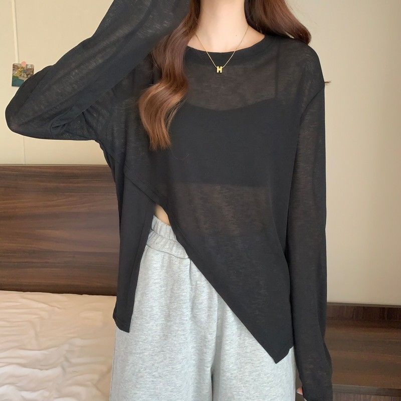 Áo Thun Cổ Tròn Dáng Rộng Thời Trang Mùa Hè 2023 Cho Nữ