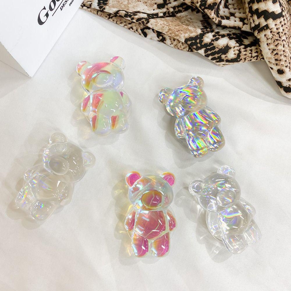 Giá Đỡ Điện Thoại Họa Tiết Gấu Hoạt Hình 3d Có Thể Gấp Gọn Tiện Dụng