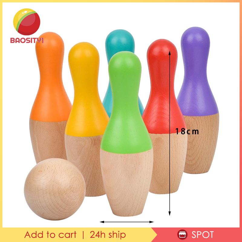 [Baosity1] Bộ Đồ Chơi Bowling Bằng Gỗ Cho Trẻ Em Và Người Lớn 3 Tuổi