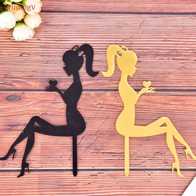 [ErudingV] Que Cắm Trang Trí Bánh Kem Hình Giày Cao Gót Cho Tiệc Cưới [Mới]