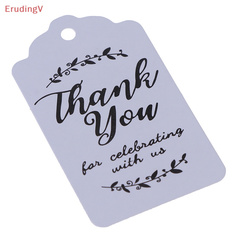 [ErudingV] Set 100 Thẻ Giấy Kraft Thank You Trang Trí Quà Tặng Đám Cưới / Tiệc Mừng Em Bé [Mới]