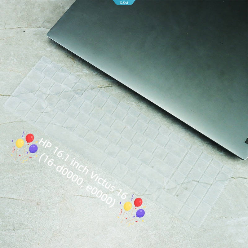 Tấm Lót Bàn Phím Máy Tính HP 16.1 Inch Victus 16  Bằng Silicon Trong Suốt Chống Thấm Nước Có Thể Tháo Rời Và Giặt Rửa