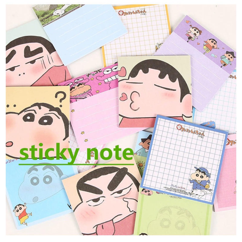 Bộ Giấy Note 80 Trang Giấy Ghi Chú Họa Tiết Cậu Bé Bút Chì Shin-Chan WJ131