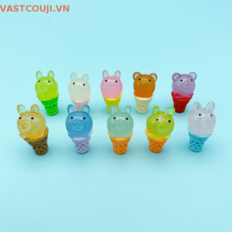 Set 2 Gấu Bông Phát Quang Trang Trí Tiểu Cảnh