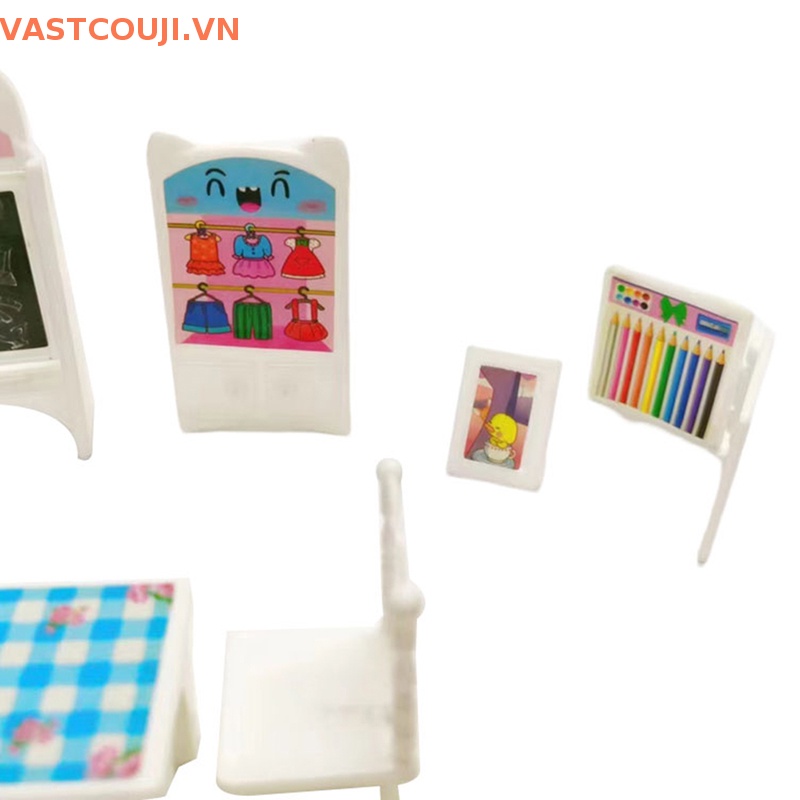 Set 8 Mô Hình VASTJI Tỉ Lệ 1 / 6 Kích Thước 16cm Xinh Xắn Dùng Để Trang Trí Nhà Búp Bê