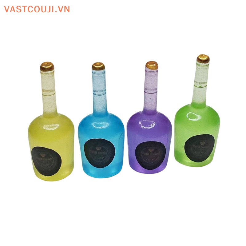 Bộ 5 Bình Nước Phát Quang Mini Bằng Nhựa Resin Hình Hoạt Hình Dễ Thương Trang Trí Đồ Thủ Công DIY