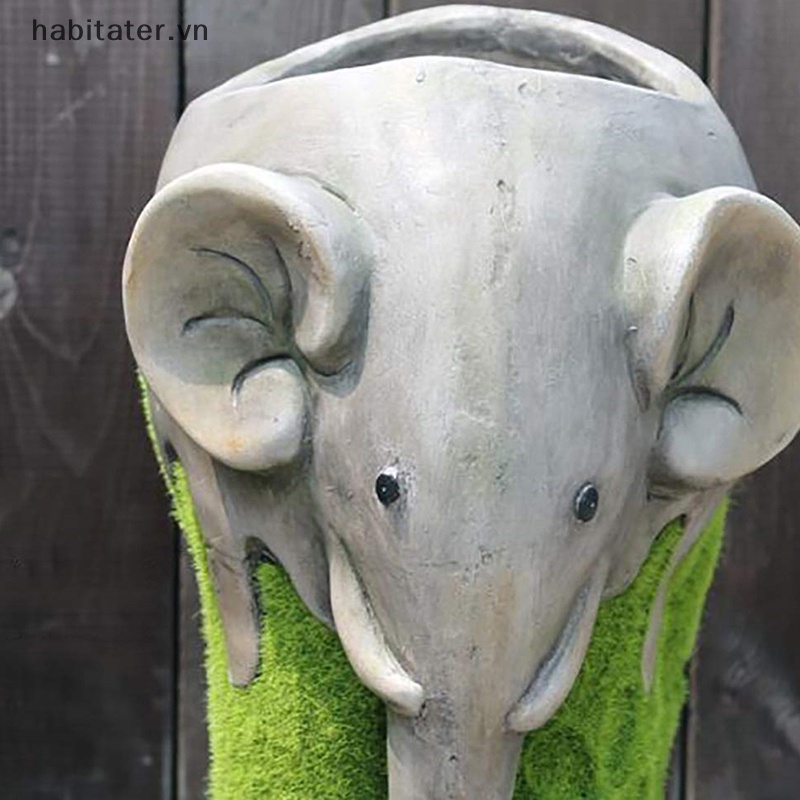 Chậu Hoa Hình Voi Sáng Tạo Trang Trí Sân Vườn