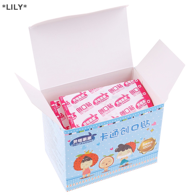LILY 120Pcs thoáng khí trong suốt PE phim hoạt hình Ban nhạc AIDS Băng dính dán uuu