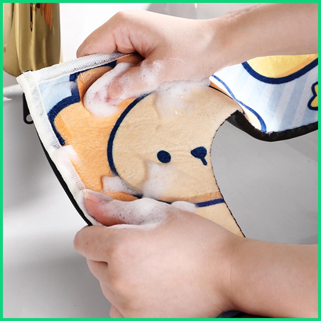 Đệm Lót Bồn Cầu Dày Dặn Họa Tiết Hoạt Hình Chống Thấm Nước Có Khóa Kéo Và Tay Cầm Tiện Dụng