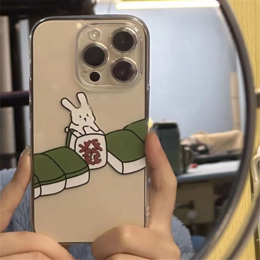 ✅Ốp Điện Thoại Trong Suốt Họa Tiết Thỏ Dễ Thương Cho iPhone13 11 12 xr max xs 14pro