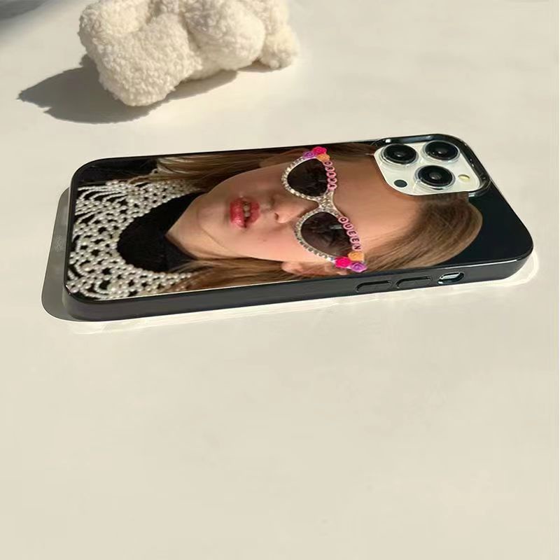 ✅Ốp Điện Thoại Màu Đen Họa Tiết Cô Gái Vui Nhộn Cho Iphone 11iphone12proins XR max Niche 14 13 LKSK