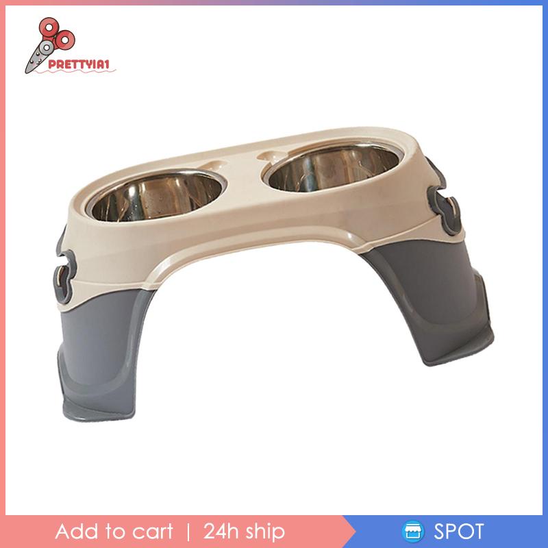 [Prettyia1] Giá Đỡ Bát Đựng Thức Ăn Dành Cho Thú Cưng Chống Trượt