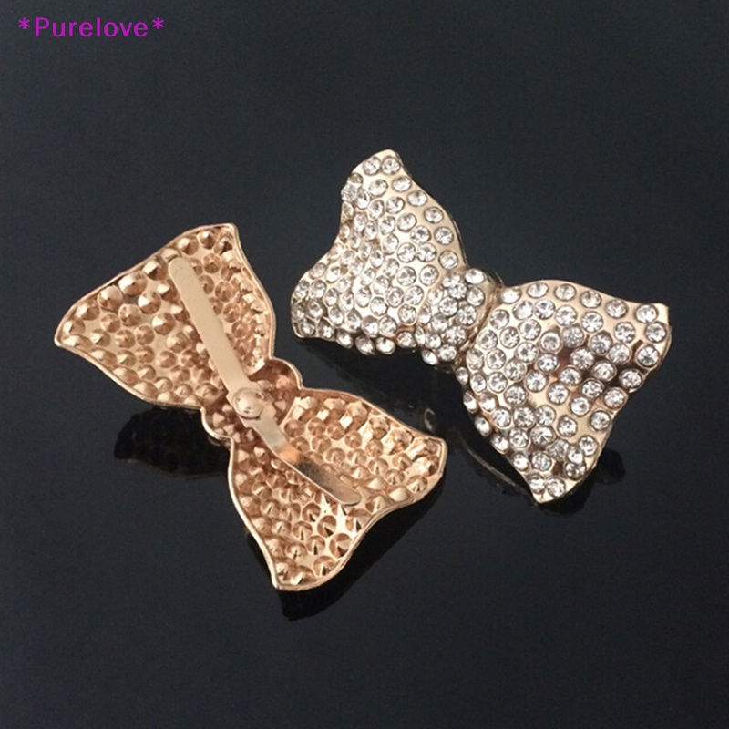 1 Khóa Kẹp Kim Loại Đính Đá Trang Trí Giày Sang Trọng Mới