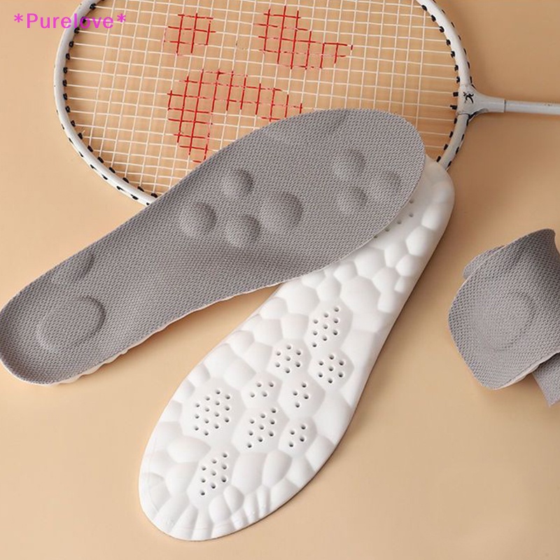 1 Cặp Đế Lót Giày Thể Thao 4D Siêu Mềm Chất Lượng Cao Mới