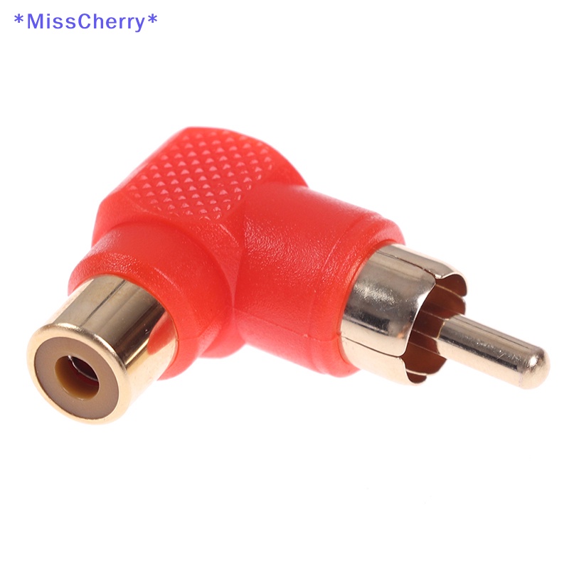 1 Cặp Phích Cắm Chuyển Đổi Âm Thanh RCA Góc Phải 90 Độ M / F El Mới