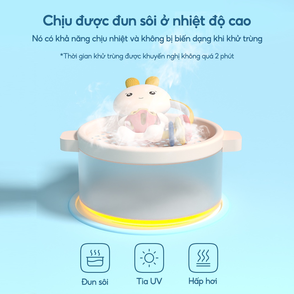 Xúc xắc gặm nướu kèm lục lạc cho bé phát ra tiếng và cắn được cho bé sơ sinh Alilo Baby Rattle C1-1 - Hàng chính hãng