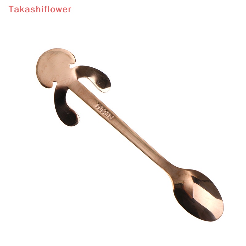 (Takashiflower) Muỗng Cà Phê Bằng Thép Không Gỉ Cấp Thực Phẩm Hình Chó Dùng Cho Nhà Bếp