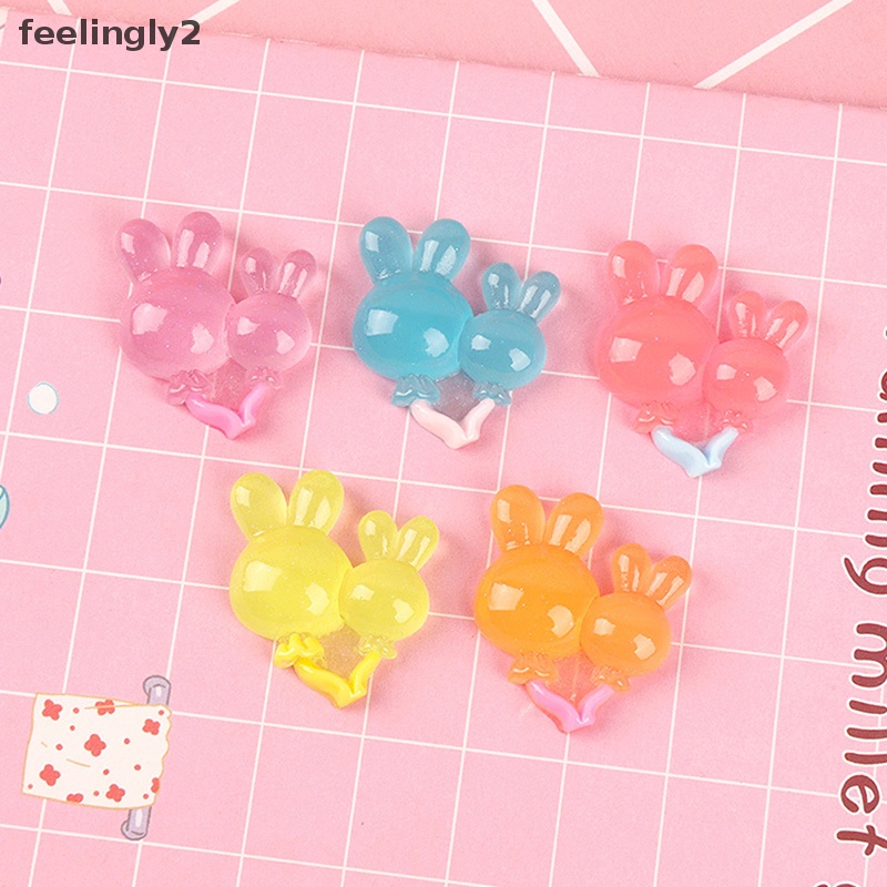 [Hàng Có Sẵn] Set 10 Bong Bóng Mini Hình Thỏ Dạ Quang Trang Trí Trong Bóng Tối (F)