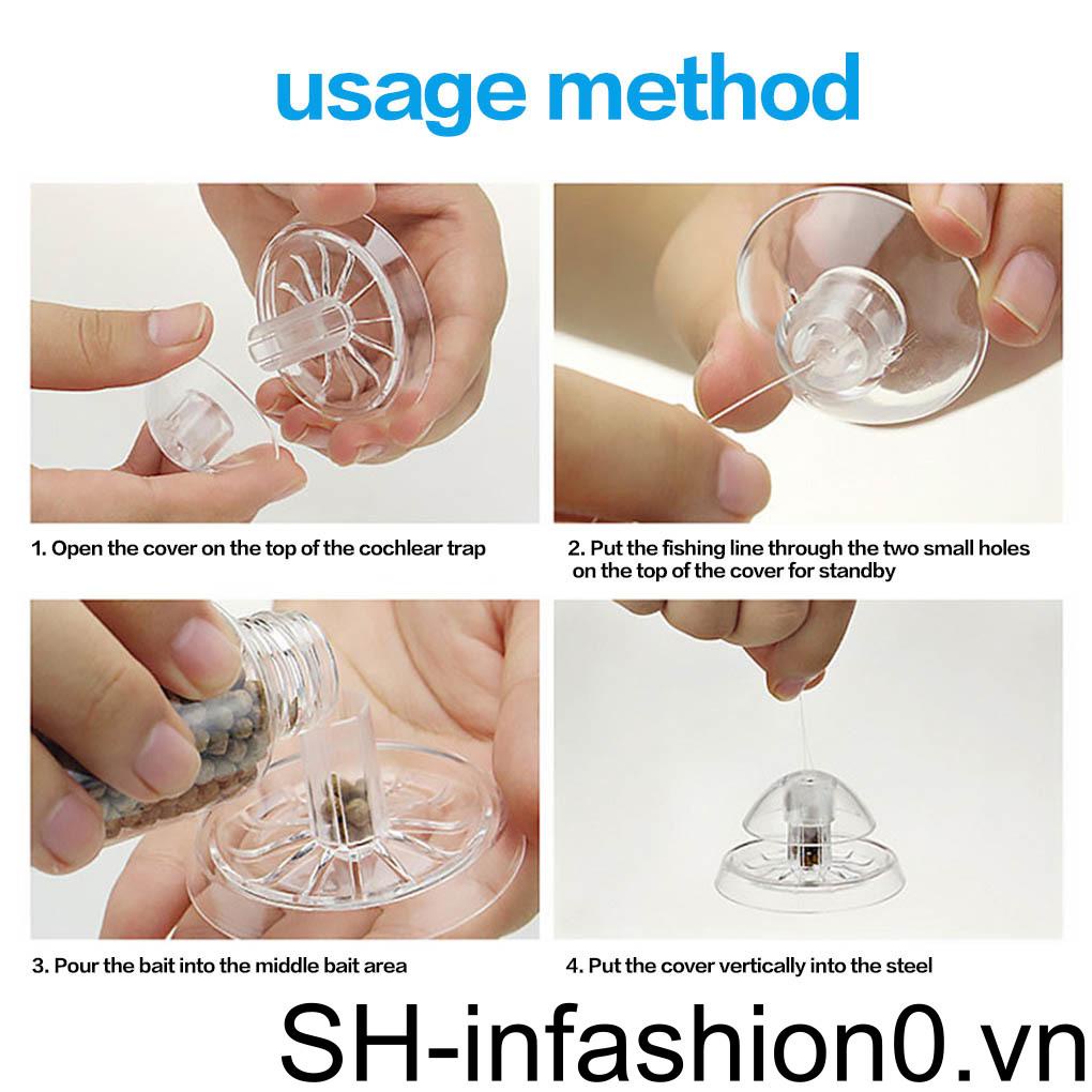 Hộp Bắt Ốc Sên 8cm Trong Suốt Chuyên Dụng Cho Bể Cá