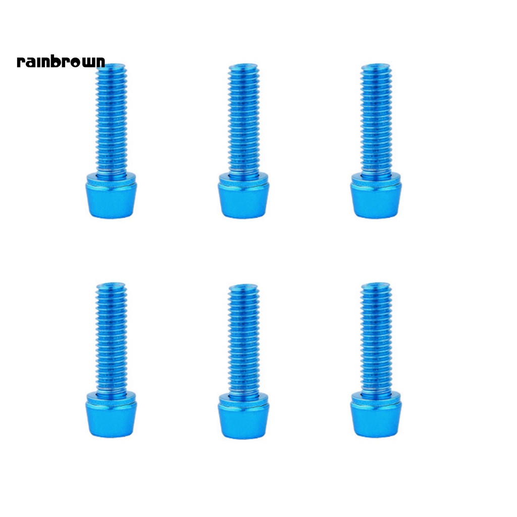 Bộ 6 Ốc Vít Bằng Thép Titan Mạ Cứng Chống Mòn Độ Cứng Cao Cho Xe Đạp