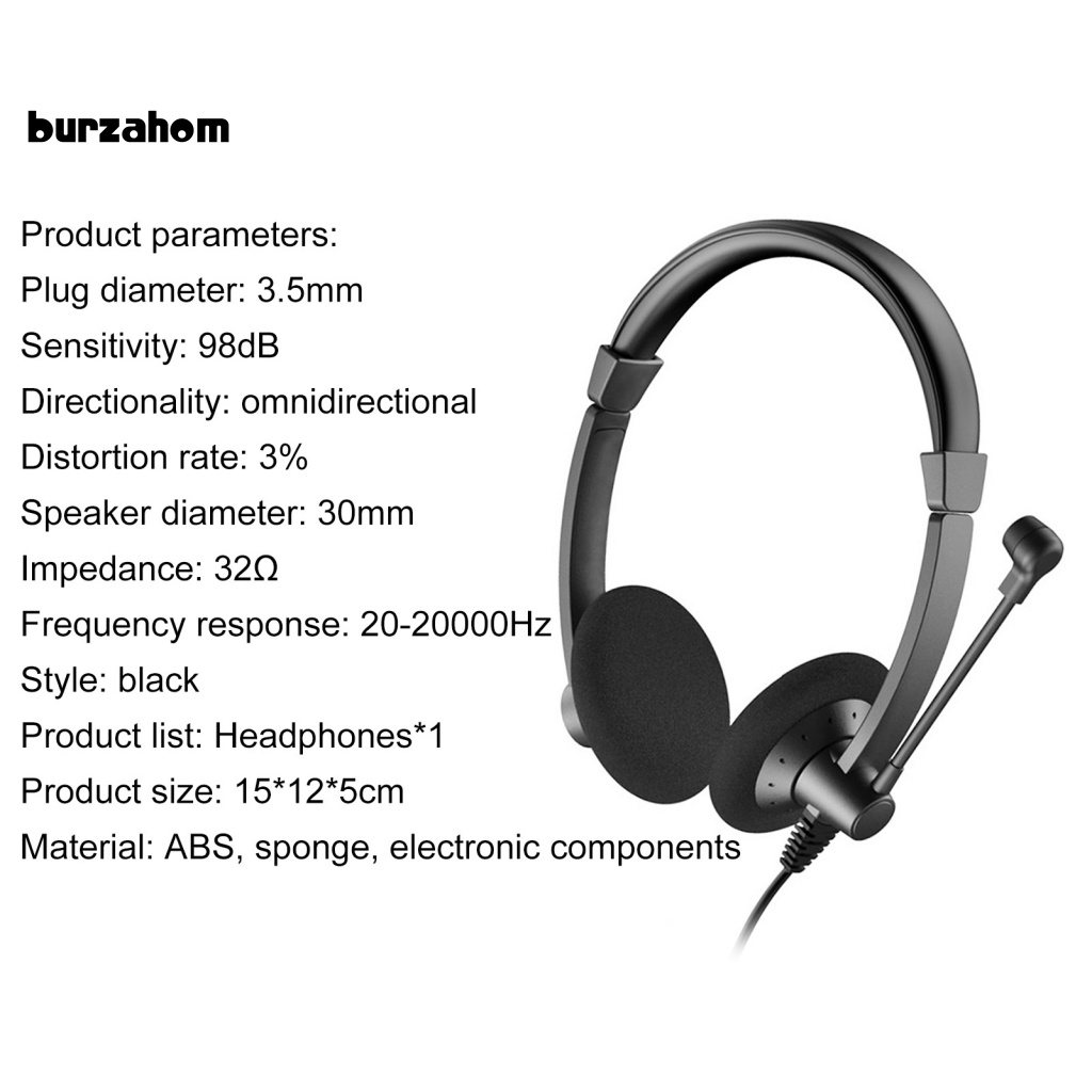 Tai Nghe Chụp Tai Bur T28 Xoay 330 Độ Chống Ồn Bằng ABS Có Dây Điều Chỉnh Được Dành Cho Tùy