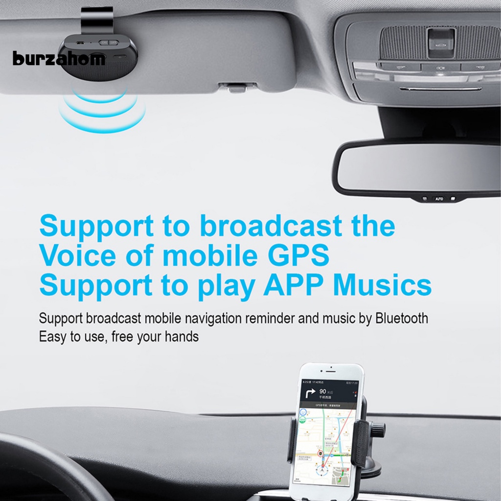 Loa Bluetooth 5.0 Bur SP11 Không Dây Rảnh Tay Độ Nét Cao Cho Xe Hơi