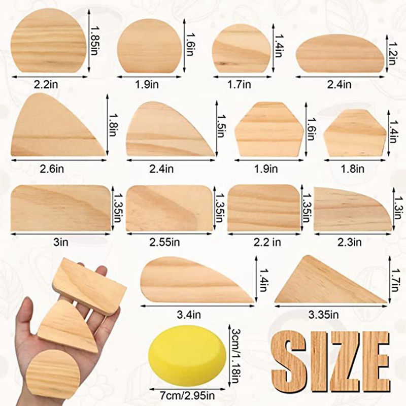 Set 14 Khuôn Làm Đất Sét Có Tay Cầm Nhiều Hình Dạng Khác Nhau