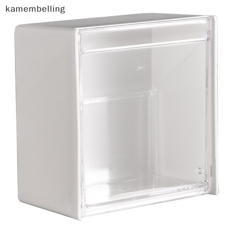 Kamembelling Hộp Đựng Bông Tẩy Trang / Tăm Bông / Trang Sức Bằng Nhựa Gắn Tường Chống Bụi