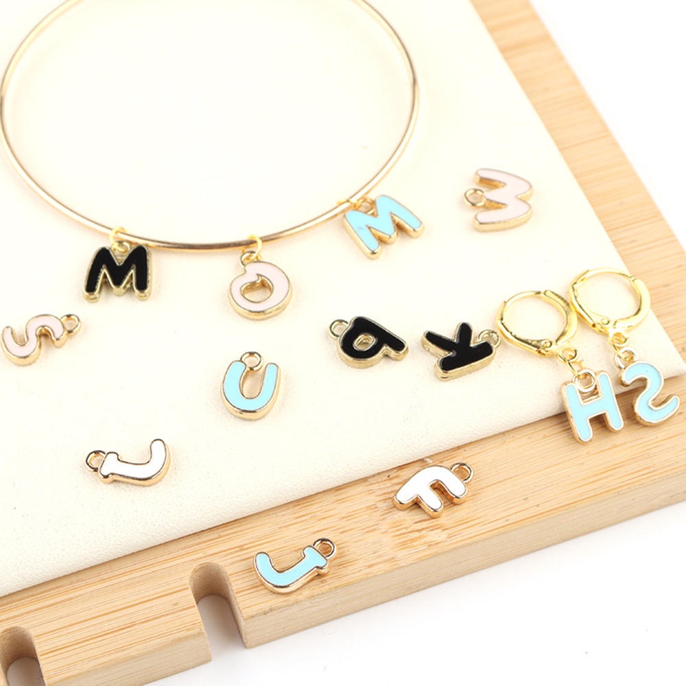Set 26 Mặt Vòng cổ Hình Chữ Cái 8mm