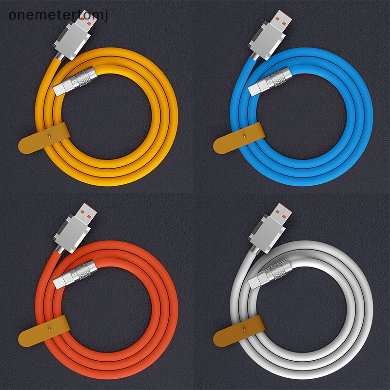 Dây Cáp Sạc Nhanh USB Loại C 120W 6A Bằng Silicon Dành Cho Xiaomi Huawei Samsung Pixel