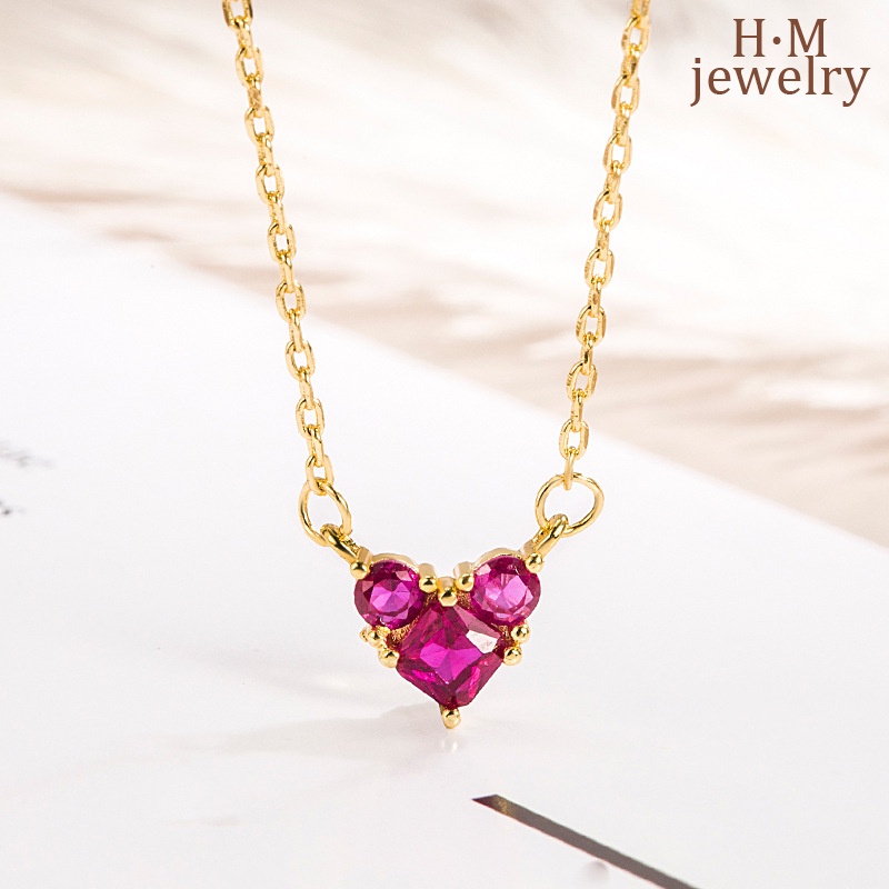 Vòng cổ Bạc 925 Mặt Trái Tim Đơn Giản Mới 2023