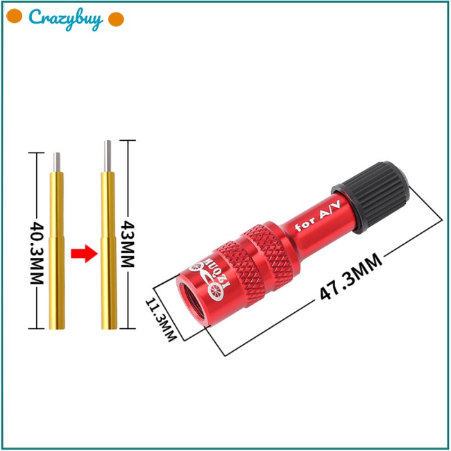 Cr Đầu Nối Dài Van Bơm Hơi Phuộc Xe Đạp Bằng Hợp Kim Nhôm