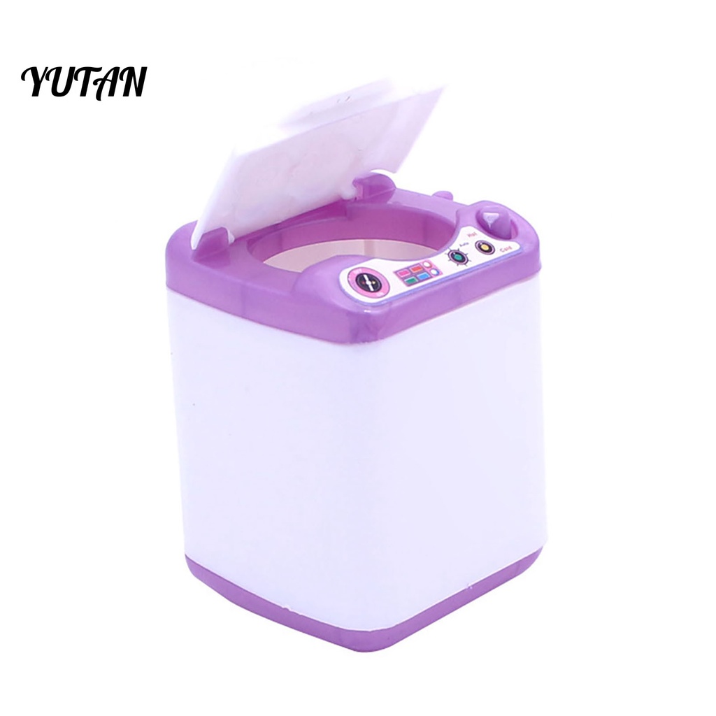 Yutan-doll Máy Giặt Đồ Chơi Mini Bằng Silicon Dễ Thương Lên Màu Nhanh Cho Nhà Búp Bê