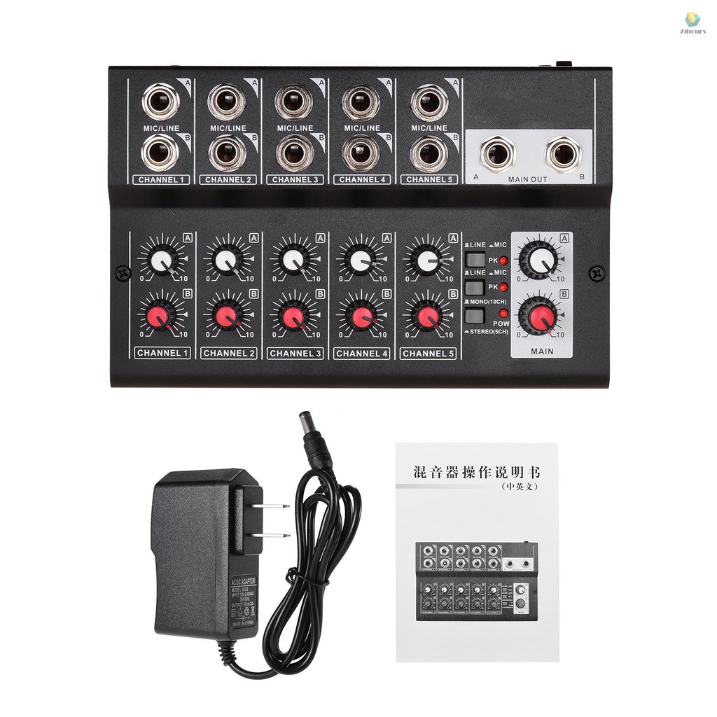 Bộ Trộn Âm Thanh Kỹ Thuật Số 10 Kênh Cho DJ Network Live Karaoke  MIX5210 10 Kênh