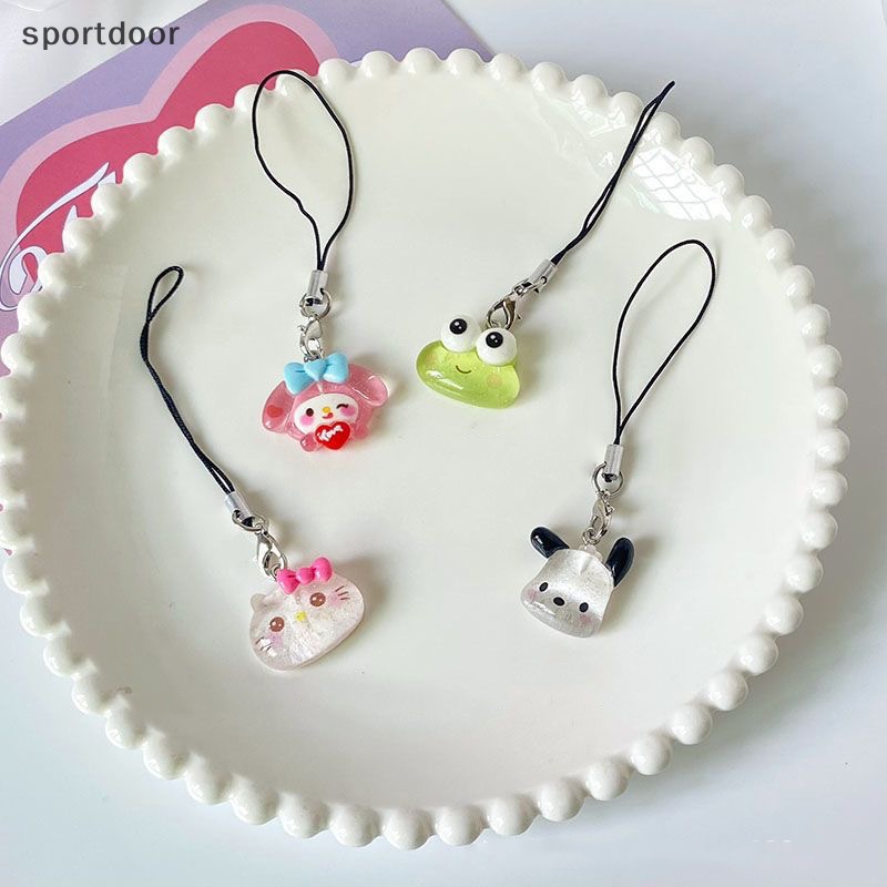 [sportoutdoor] Ốp Điện Thoại Hình Búp Bê Cinnamoroll / Melody / My Melody / Sanrio Kuromi Có Dây Đeo Đáng Yêu Làm Quà Tặng Cho Nữ Sinh