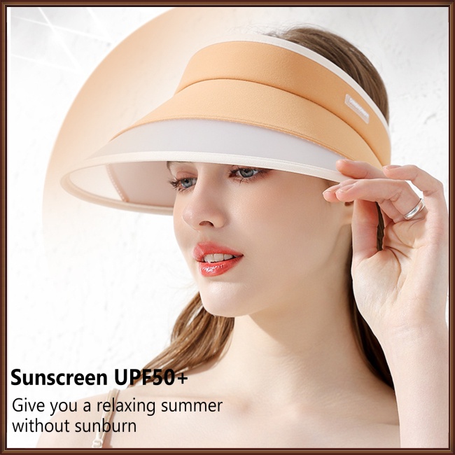 Mũ Chống Nắng Vành Rộng Thấm Hút Mồ Hôi Thoáng Khí Kèm Dây Đeo Tùy Chỉnh Thời Trang Mùa Hè Cho Nữ