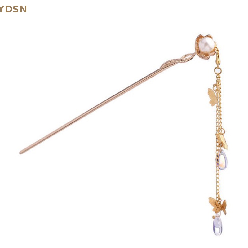 [YDSN] Kẹp Tóc Tua Rua Đính Hoa Ngọc Trai Phong Cách Hoàng Gia Cổ Điển RT