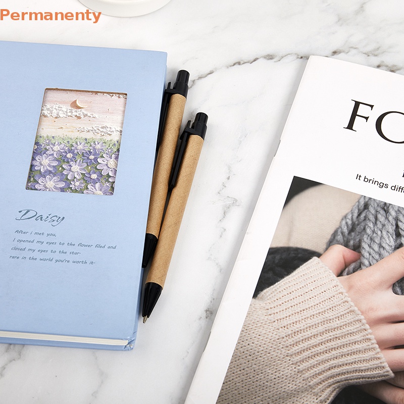 Set 10 Bút Bi Giấy Kraft Thân Thiện Với Môi Trường